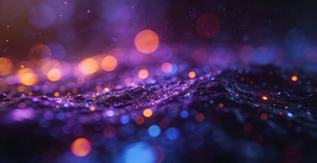 abstract background with bokeh defocused lights and stars.の素材