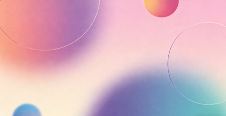 abstract colorful background with circles in pastel colors, abstract backgroundの素材