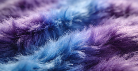 Close-up of blue and purple fur background. Macro shot.の素材
