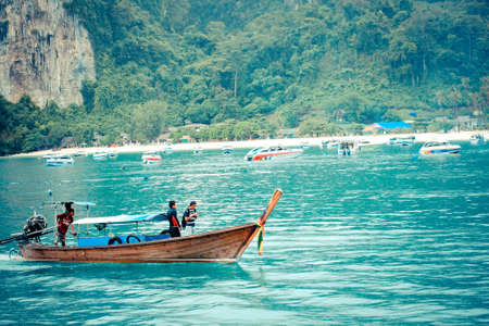 Travelers on a boat in Phuketのeditorial素材