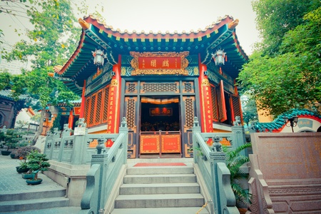 Chinese temple in Hongkong (Wang ta sein)のeditorial素材
