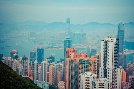 Hongkong top view from the peakのeditorial素材
