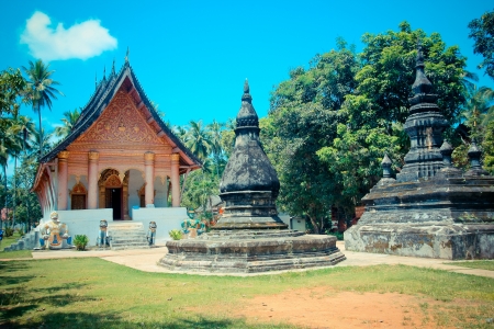 Ancient pagoda in Luangprabang Loas  Mak Mo のeditorial素材
