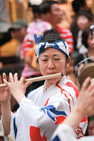 Japanese musician Kagurasaka festival 23July Tokyoのeditorial素材