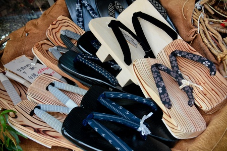 Japanese shoesの写真素材