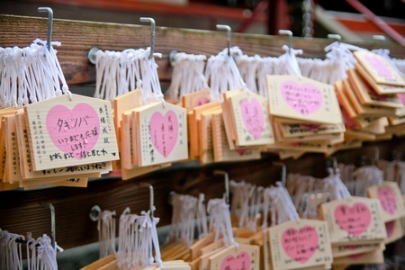 Ema - Japanese wood plates for writing somthing wished in the Toshogo Temple, Nikko Japan