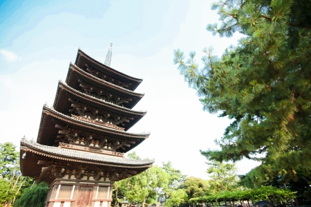 Kofuku-ji is one of the 8 Historic Monuments of Ancient Nara as designated by UNESCO in Nara, Japan.のeditorial素材