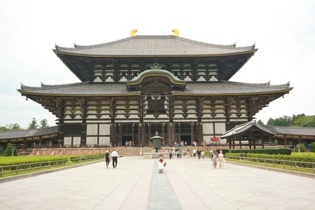 NARA, JAPAN - AUG 12: Todaiji Temple in Nara, Japan. The worldのeditorial素材