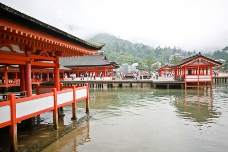 Itsukusima shrine miyajima island at Hiroshima, Japanのeditorial素材