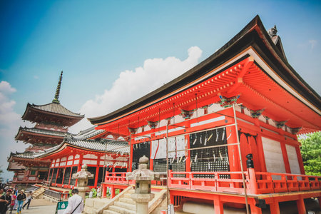 Japnese temple Kiyomizu at Kyotoのeditorial素材
