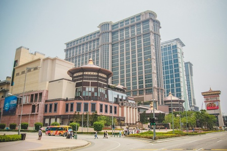 Casino town in Taipa, Macauのeditorial素材