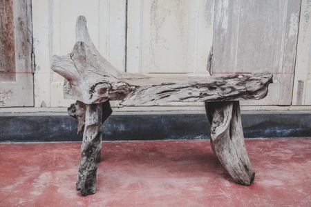 Wood bench for sittingの写真素材
