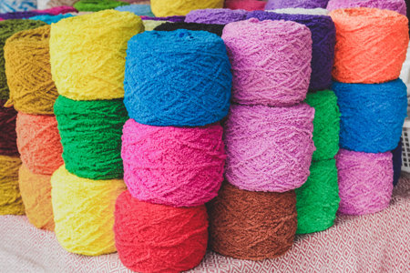 Colorful of knitting wools