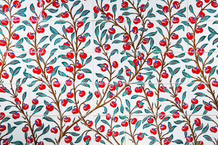 Colorful mosaic art tile of wall background