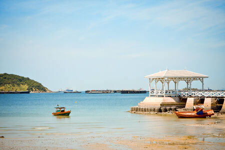 Beautiful beach and sea at Sri chang island in chonburi province,Thailandの写真素材