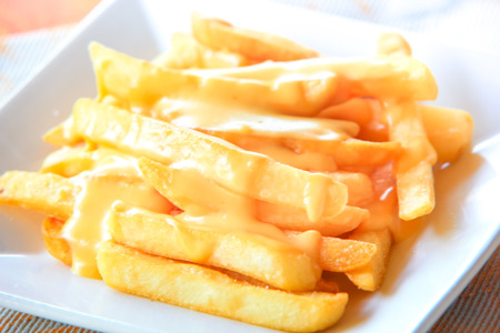 Potato fried with cheeseの写真素材