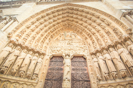 PARIS, FRANCE - July 4, 2015: Cathedral Notre-Dame de Paris - Built in French Gothic architecture,...