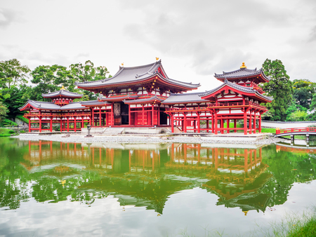 Phoenix hall at Byodo-in Temple in Uji, Kyoto, Japanのeditorial素材