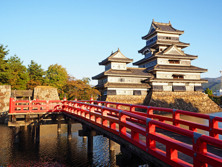 Matsumoto, Japan - October 24, 2016: Matsumoto Castle, one of Japan's premier historic castles,known as "Crow Castle" due to its black exterior.のeditorial素材