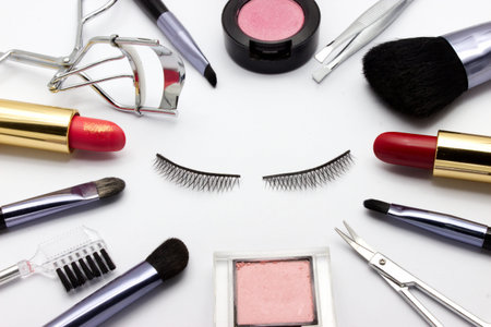 the face make of cosmetic tools