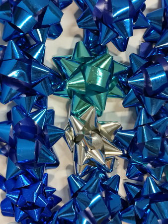 Celebration the boxing day with closed up  variety colorful ribbon collection for gift 6