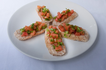 Bread top fresh saladの写真素材