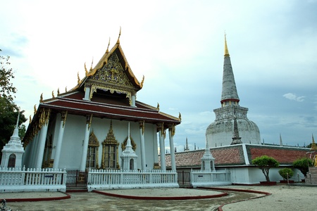 Main temple in wat mahatathvorraviharn Nakhornsithammaratの写真素材
