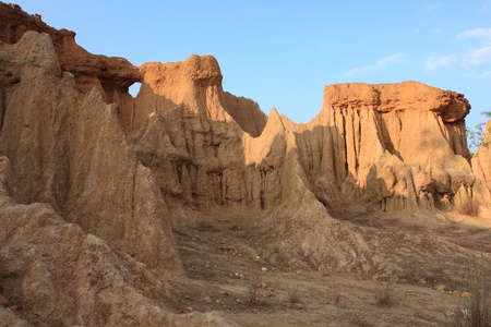 Natural Ground canyon in Thailand の写真素材