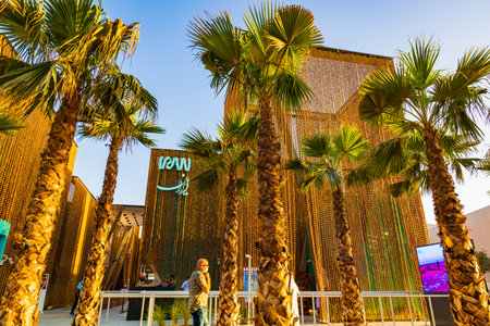 Dubai, United Arab Emirates - October 26, 2021: Beautiful Iran or Iranian pavilion at the Expo 2020 Dubai UAEのeditorial素材