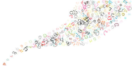 Colorful vector design made from Telugu letters, scripts, or characters. Telugu is used in Andhra Pradesh and Telangana, India as the official language.のイラスト素材