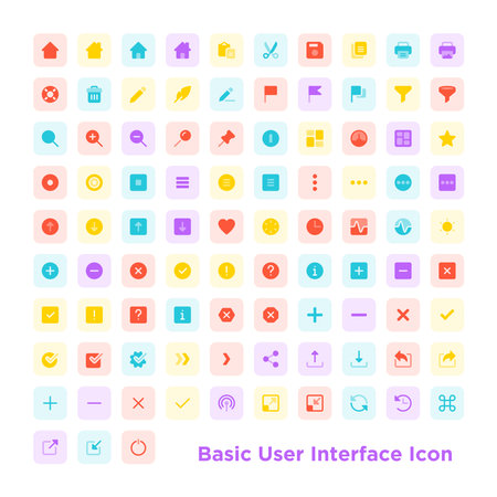 Basic User Interface Iconsのイラスト素材