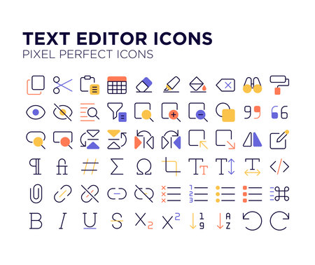 Text Editor Pixel Perfect Iconのイラスト素材