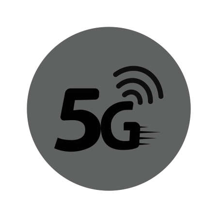 5G Vector Icon. fifth Generation Wireless Internet Network Connection Information Technology Illustration.の写真素材