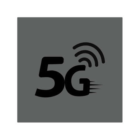 5G Vector Icon. fifth Generation Wireless Internet Network Connection Information Technology Illustration.の写真素材