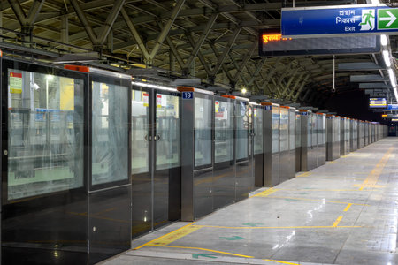 A view of metro station of Kolkata East West Metro system at Phoolbagan, Kolkata, India on April...