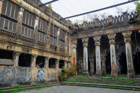 View of Thakur Dalan of Basu Bati. Basu Bati is one of the most unique heritage buildings in India...
