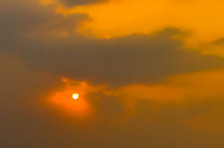 Photograph of vibrant cloudy sky at dusk dawn daytime snap in landscape style.の写真素材