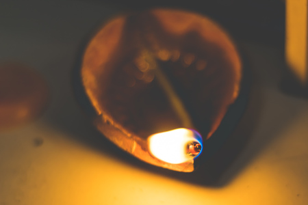 Diwali oil clay lamp also calledの写真素材