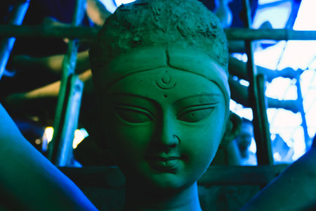 Kumartuli,West Bengal, India, 2016: Handmade clay model ofのeditorial素材