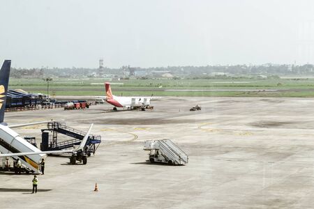 Netaji Subhas Chandra Bose International Airport (Dum Dum Airport ), Kolkata India 25 December 2018 - Inside View of Netaji Subhas Chandra Bose airport, popularly known as Kolkata or Calcutta airport.のeditorial素材