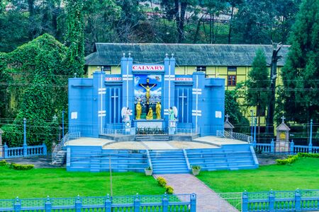 Cathedral Catholic Church, Shillong India 25 December 2018 - Cathedral of Mary Help of Christians, named after mother Mary of Jesus Christ, first church of Shillong built in Gothic architectural styleのeditorial素材