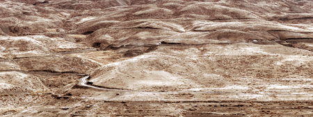 Dry Hill Barren Desert land Rolling landscape. A Unique background of rolling dunes and mountain...