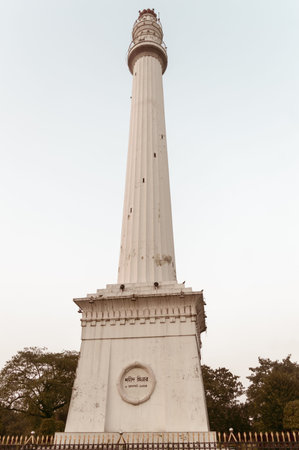 Shaheed Minar Martyrs Ochterlony Monument, famous pillar minaret architectural column lighthouse...