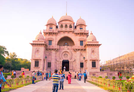 Beluá¹ Maá¹­h Ramakrishna Math and Mission, founded by Swami Vivekananda. Temple is famous architecture of Christian Islamic, Hindu Buddhist art motifs Unity symbol all religion. Kolkata India March 2020のeditorial素材