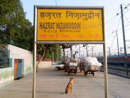 Hazrat Nizamuddin railway station in South Delhi Division of the Northern Railway zone of the Indian Railways was upgraded to help relieve congestion at New Delhi Railway Station. India August 2019のeditorial素材