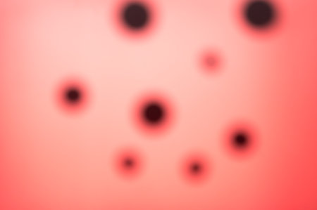 Troxler fading Effect Abstracts red colour backgrounds design pattern element for Valentine's day holiday or romance celebration. Troxler effect is an optical illusion affecting visual perception.の写真素材