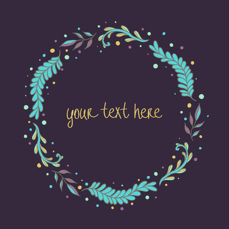 Floral vector frame with place for your text.Can be used as creating card, invitation card for wedding,birthday and other holiday backgroundのイラスト素材