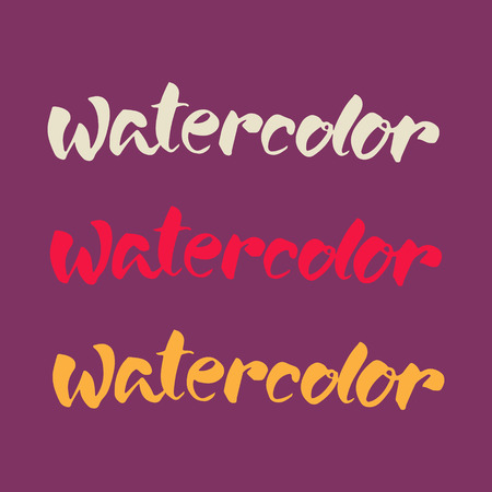 Watercolor hand drawn lettering.のイラスト素材