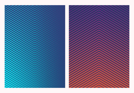 Poster with geometric lines and gradient.のイラスト素材