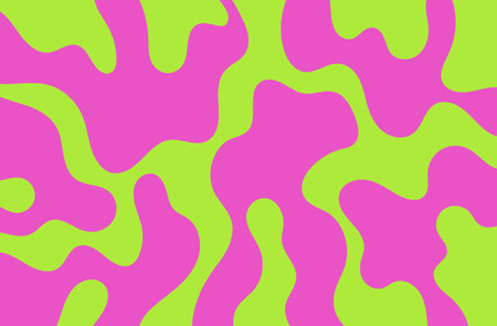Acid background with wavy fluid shape in futuristic y2k style. Neon backdrop with abstract spot.のイラスト素材
